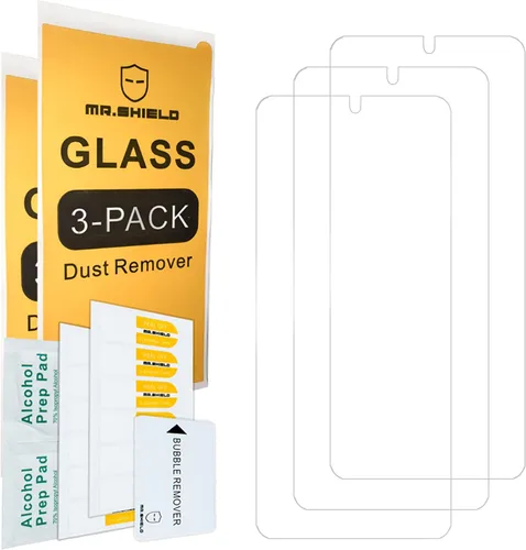 Vista 2 de Mr.Shield Paquete de 3 protectores de pantalla de vidrio templado para Xiaomi 13T/13T Pro Vidrio de Japón con dureza 9H