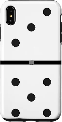 Vista 7 de iPhone 14 Domino Dominoes Cuban Game Player Piece Blanco Negro Case