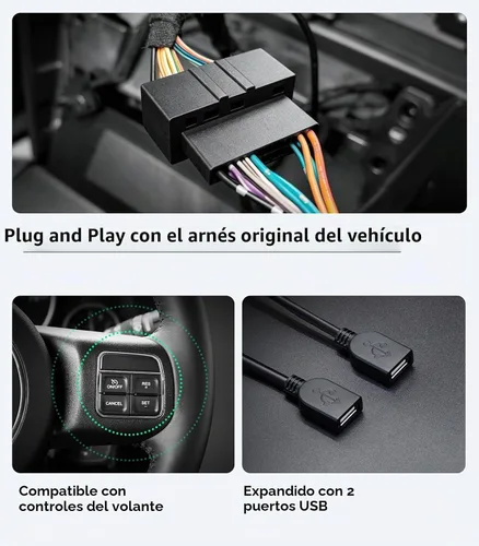 Vista 7 de Radio de coche para Jeep Compass Patriot 2010-2016, inalámbrico CarPlay