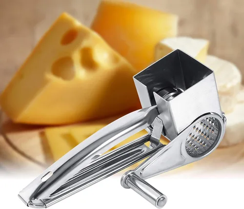 Vista 7 de Rallador de queso, rallador rotativo de manivela rotativa, rallador de queso, rallador de queso giratorio de mano para cocina, manualidades