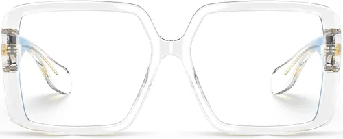 Vista 15 de VISOONE Gafas gruesas de gran tamaño con bloqueo de luz azul para mujer