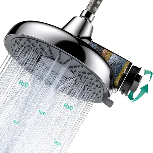 Vista 5 de Longriver Cartucho de repuesto para cabezal de ducha filtrado F8, compatible con productos idénticos, 99% elimina cloro, metales pesados