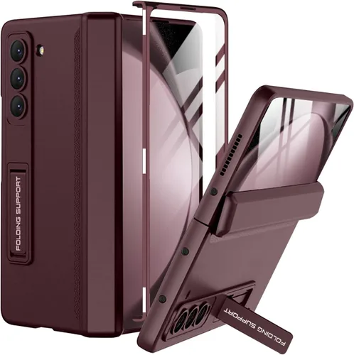 Vista 18 de Miimall Funda compatible con Samsung Galaxy Z Fold 5, [bisagra magnética de protección completa] [protector de pantalla integrado]