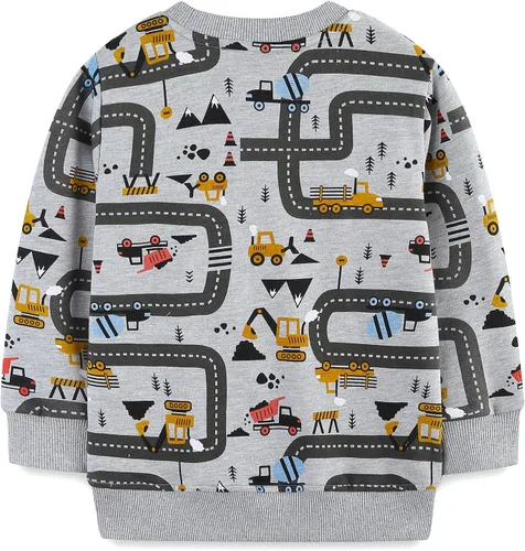 Vista 91 de Bumeex Sudaderas con cuello redondo para niños de 2 a 7 años
