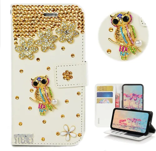 Vista 5 de Bling Case - Funda compatible con iPod Touch 6, hecha a mano en 3D con cristales de cerveza, labios sexys, cartera con ranuras para tarjetas