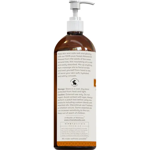 Vista 8 de Aceite de almendras (16 onzas); aceite de almendras dulces para la piel o aceite de almendras para el cabello, el aceite corporal natural perfecto