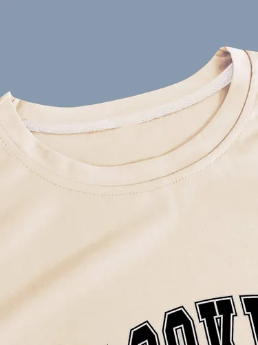 Vista 3 de SOLY HUX Camiseta de manga corta con estampado de letras Brooklyn para hombre