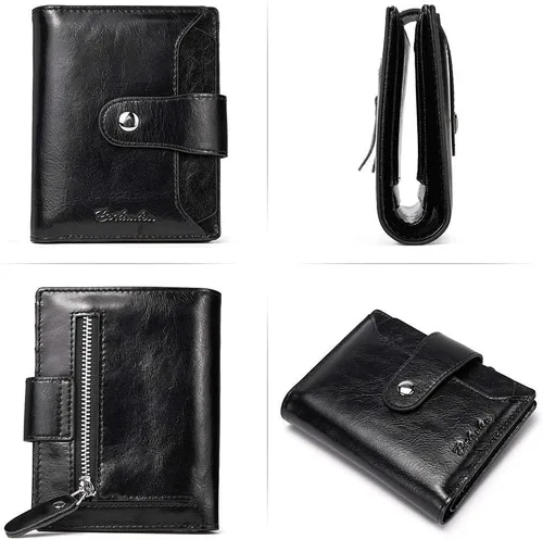 Vista 8 de BOSTANTEN Maletín de cuero para mujer, cartera de cuero para mujer