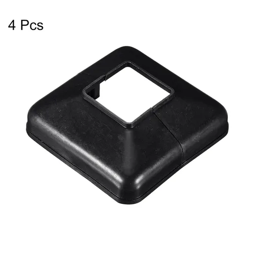 Vista 3 de uxcell Falda para poste, 4 piezas de 1.614 x 1.614 in/1.61 x 1.61 pulgadas, estilo dividido, cubierta de base de poste para valla, escalera