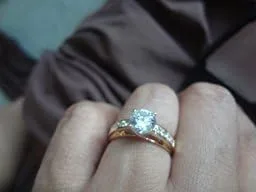 Vista 5 de Anillo de boda compromiso oro amarillo 14ct u oro blanco macizo