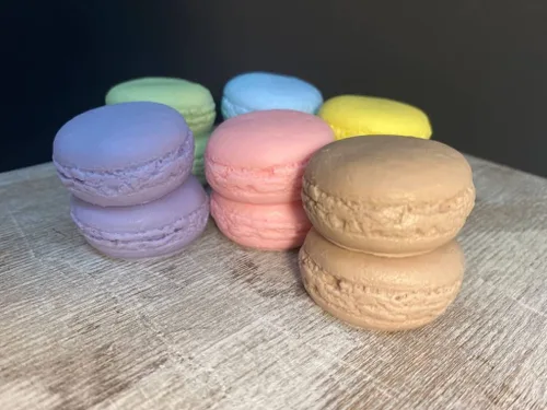 Vista 2 de Macarons Soap Set 6 pics - Jabón de alimentos, jabón, regalo para ella, favores de jabón, jabón de postre