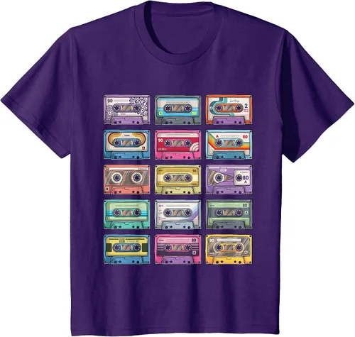 Vista 7 de Vintage Cassette Tapes Collection 80's 90's Music Mixtape T-Shirt Asphalt Grey