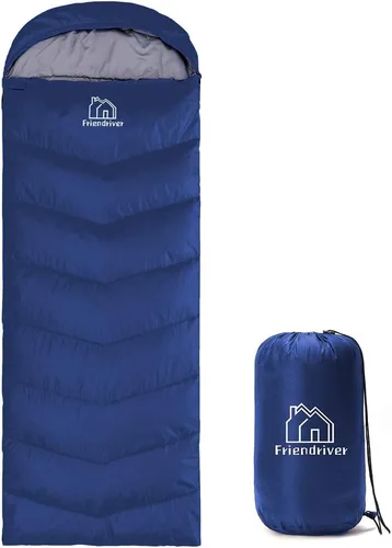 Vista 9 de Versión mejorada de tamaño XL del saco de dormir para acampar 4 estaciones, cálido y fresco, peso más ligero, adultos y niños pueden utilizar bolsa