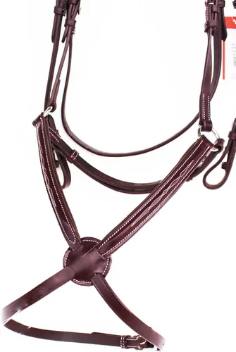 Vista 2 de Horse English Padded Leather Jumping Adjustable Figure 8 Bridle Full 803447
