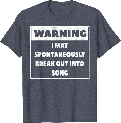 Vista 68 de Advertencia I may Spontaneously romper en canción camiseta
