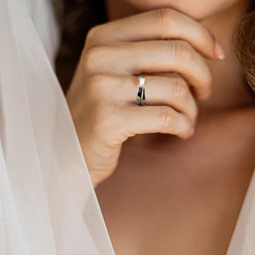 Vista 15 de Anillo de plata de ley 925, minimalista, ajustable, hecho a mano, para mujeres y niñas