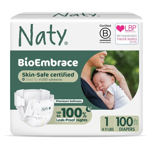 Vista 16 de Naty BioEmbrace - Pañales para bebé recién nacido, certificado seguro para la piel sensible, protección contra fugas de hasta el 100 %, suavidad