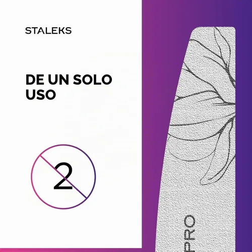 Vista 4 de STALEKS PRO Expert 40 Crescent - Lima de uñas mineral (grano 150/180, 25 piezas) – Lima profesional de doble cara para dar forma de uñas