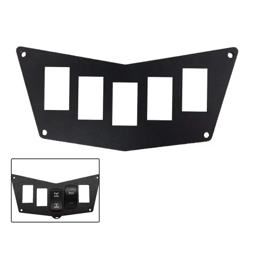 Vista 7 de BUNKER INDUST Panel de Tablero de Aluminio Negro con Placa de Panel de Interruptor Basculante para Polaris RZR 800 S 570 XP 900 con 4 Ranuras