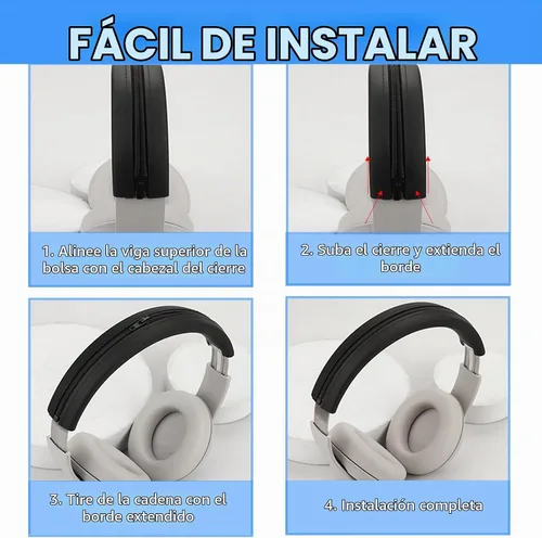 Vista 9 de Adhiper Cubierta de diadema de sudor para Beats Studio Pro y Studio 3 Negro