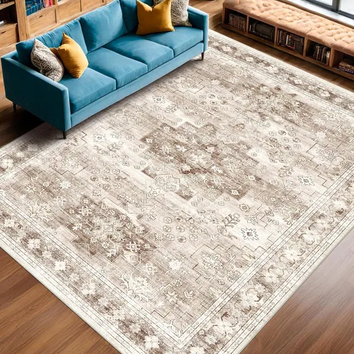 Vista 189 de Hazo Haus – Alfombra pequeña para entrada, cocina o baño, antideslizante con base de goma, resistente a las manchas y a la decoloración, diseño