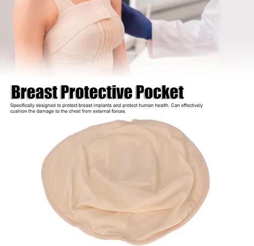 Vista 2 de Bolsillos protectores para mastectomía, transpirable, a prueba de polvo, brasier para prótesis para mastectomía, bolsillo protector suave, a prueba