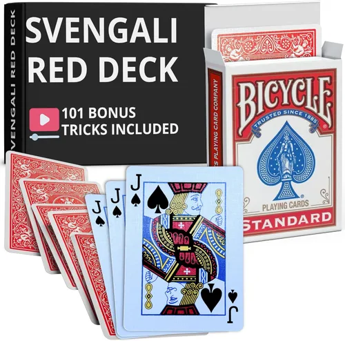 Vista 37 de Ted's Sterling Magic Precision Red Rider Back Bicycle Mazo Svengali con Instrucciones para 100+ Trucos (2 de Tréboles)