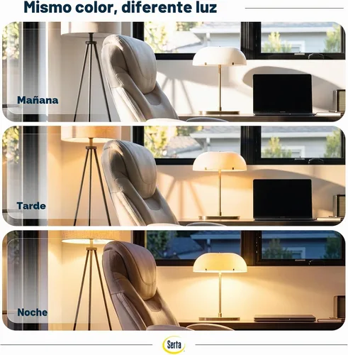 Vista 9 de Serta AIR Health and Wellness - Silla de oficina ejecutiva, respaldo alto, ergonómica grande y alta para soporte de madera, giratoria, piel Blanco