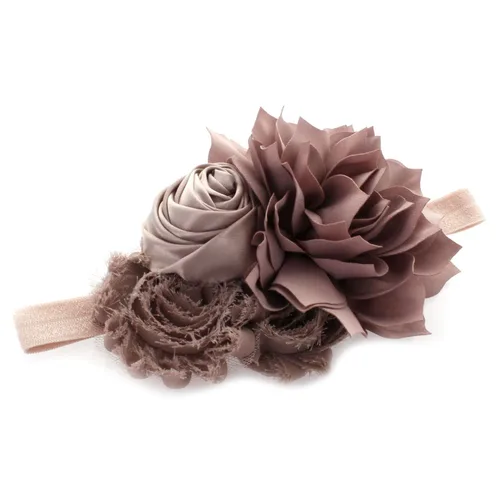 Vista 14 de My Lello Diadema de tela desgastada para bebé, bebé, bebé, niña, elástica, rosa polvorienta