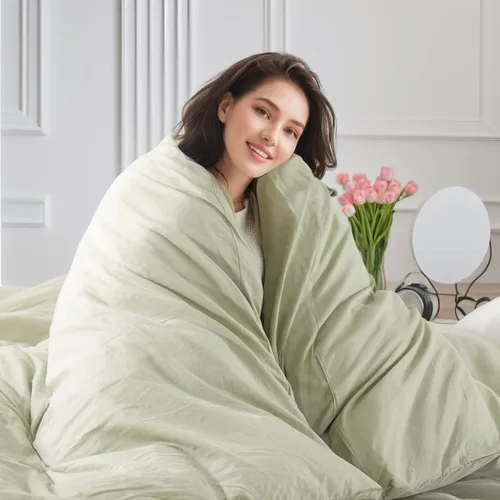 Vista 359 de NEXHOME PRO Funda de edredón Twin XL 100% algodón lavado, transpirable, duradera, texturizada, similar al lino, juego de ropa de cama para el hogar