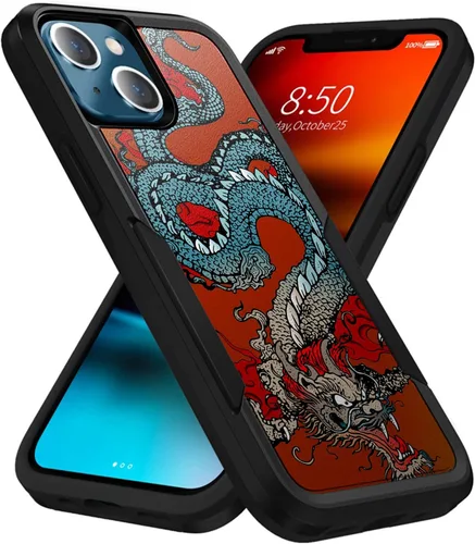 Vista 14 de CasesOnDeck Grip Case Compatible with Apple iPhone 14 (6.1") / iPhone 14 Case [Dual Tactical] Slim Heavy Duty Heavy Duty Case Black Matte (Astronaut)