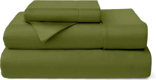 Vista 14 de Cosy House Collection Juego de sábanas de 3 piezas de 100% rayón derivado de bambú, fresco, transpirable, sedoso y suave con bolsillo profundo Crema