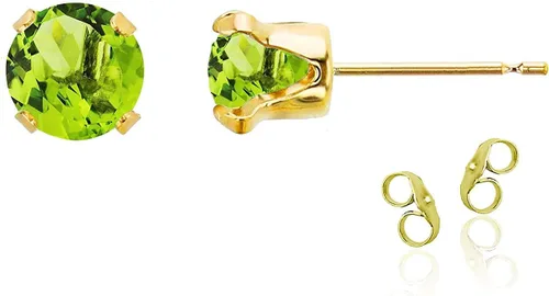 Vista 38 de Aretes de tuerca de plata de ley 925 chapados en oro de 14 quilates macizo, oro amarillo, blanco o rosa de 0.236 in Amatista