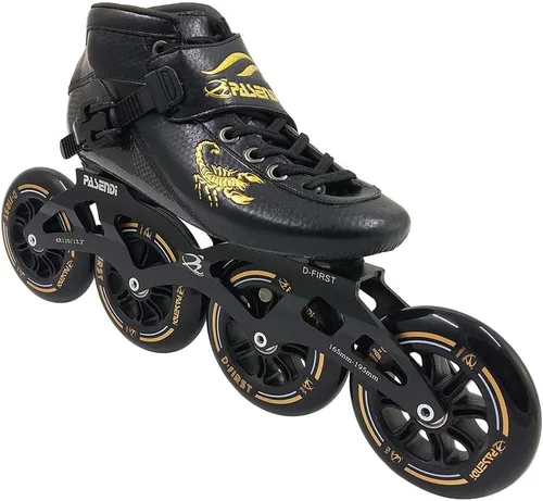 Vista 7 de Patines de velocidad profesionales de fibra de carbono para hombres y mujeres Patines de 4 ruedas de velocidad de una sola fila Patines en línea