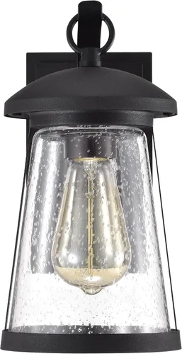 Vista 7 de Chloe Lighting Freya - Aplique de pared transitorio para exteriores, 1 luz, texturizado, negro, 11 pulgadas de altura