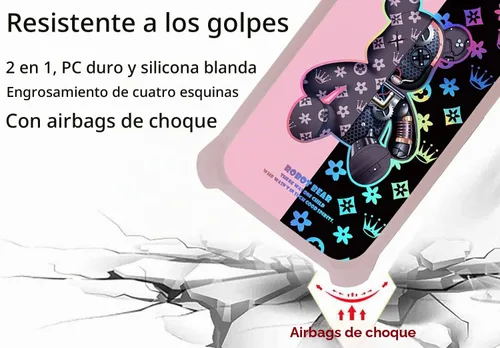 Vista 2 de HotPepper Chilaca Plus - Funda compatible con Chilaca Plus de 6.5 pulgadas con protector de pantalla de vidrio templado, policarbonato duro +