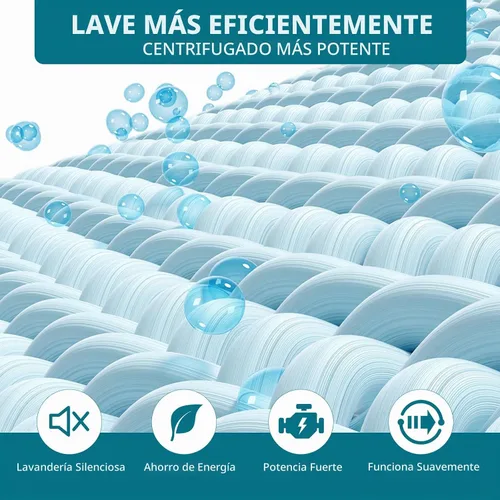 Vista 6 de DOGHLY Lavadora portátil para apartamentos, lavadora pequeña de 16 libras y spiner