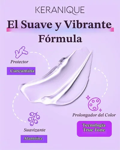 Vista 3 de Keranique Color Boost Scalp Champú de queratina revitalizante para cabello teñido Tratamiento capilar de queratina Complejo de queratina
