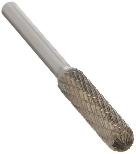 Vista 46 de Drill America SA-1 Rebaba de carburo/lima giratoria cilíndrica de doble corte para amoladora de troquel de 1/4" de diámetro x 5/8" de longitud