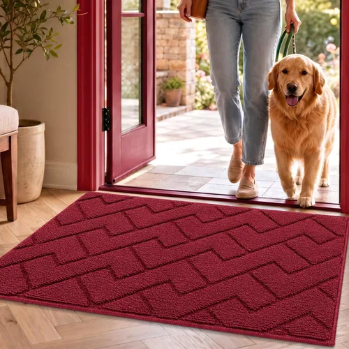 Vista 75 de hicorfe Tapete para puerta delantera para entrada exterior, 20 x 31.5 pulgadas, absorbente, resistente a la suciedad, tapetes de bienvenida