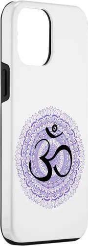 Vista 3 de Funda de meditación hindú para iPhone 12 Pro Max Om Yoga Ohm