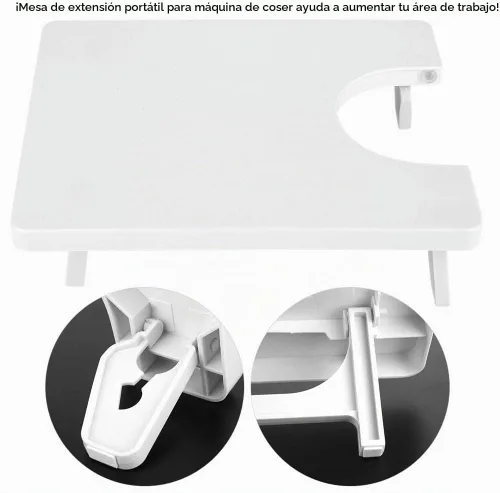 Vista 4 de Maxmartt Mini máquina de coser de plástico extensión mesa tablero 10.1 x 8.2 pulgadas hogar DIY artesanía accesorios