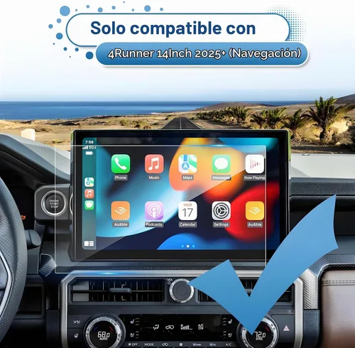 Vista 2 de Protector de pantalla para Toyota 4Runner, 2025 2026 4Runner (Limited/Platinum/TRD Pro/Trailhunter/Premium) Pantalla táctil de 14 pulgadas, vidrio