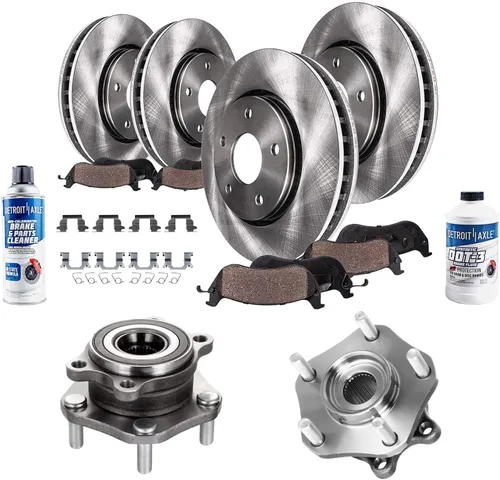 Vista 61 de Detroit Axle - Rotores de freno para Nissan NV2500 NV3500 NV1500 NV1500 2012-2021, repuesto de rotores de freno de disco: rotor delantero de 14.17