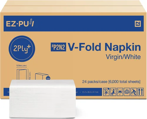 Vista 8 de EZ-Pull Premium - Servilleta entrelazada reciclada de 2 capas, blanco reciclado, 24 x 250 hojas, P2N2L (N4)