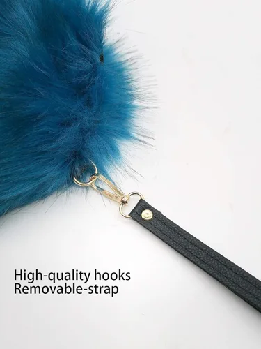 Vista 5 de FHQHTH Faux Fur Purse Fashion Clutch Handbag Shoulder Vintage Evening Bags for Women