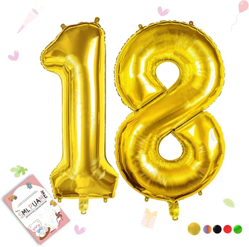 Vista 129 de Globos grandes de 40 pulgadas de números del 0 al 9, globos numéricos para decoración de fiesta de cumpleaños, globos de helio de aluminio