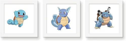 Vista 6 de Trends International Gallery Pops Pokémon - Squirtle Evolutions - Paquete de arte de pared (paquete de 3) arte de pared Gallery Pops, versión
