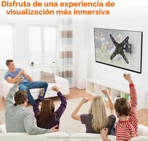 Vista 7 de GRIFEMA Soporte de pared para TV de movimiento completo para televisores