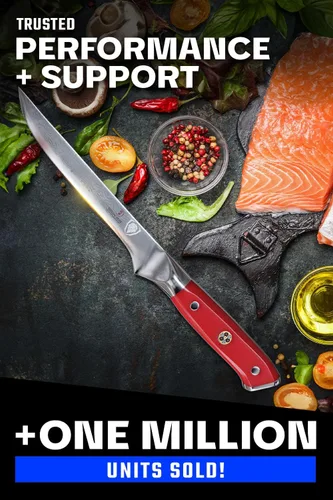 Vista 5 de Dalstrong Cuchillo para deshuesar – Serie Shogun – Cuchillo de acero japonés AUS-10V Super Steel de 6 pulgadas – Regalo – Tratado al vacío – Mango